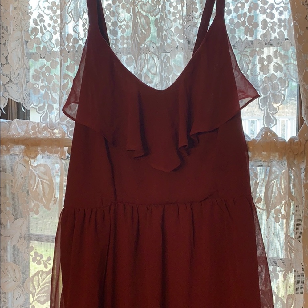 Burgundy dress